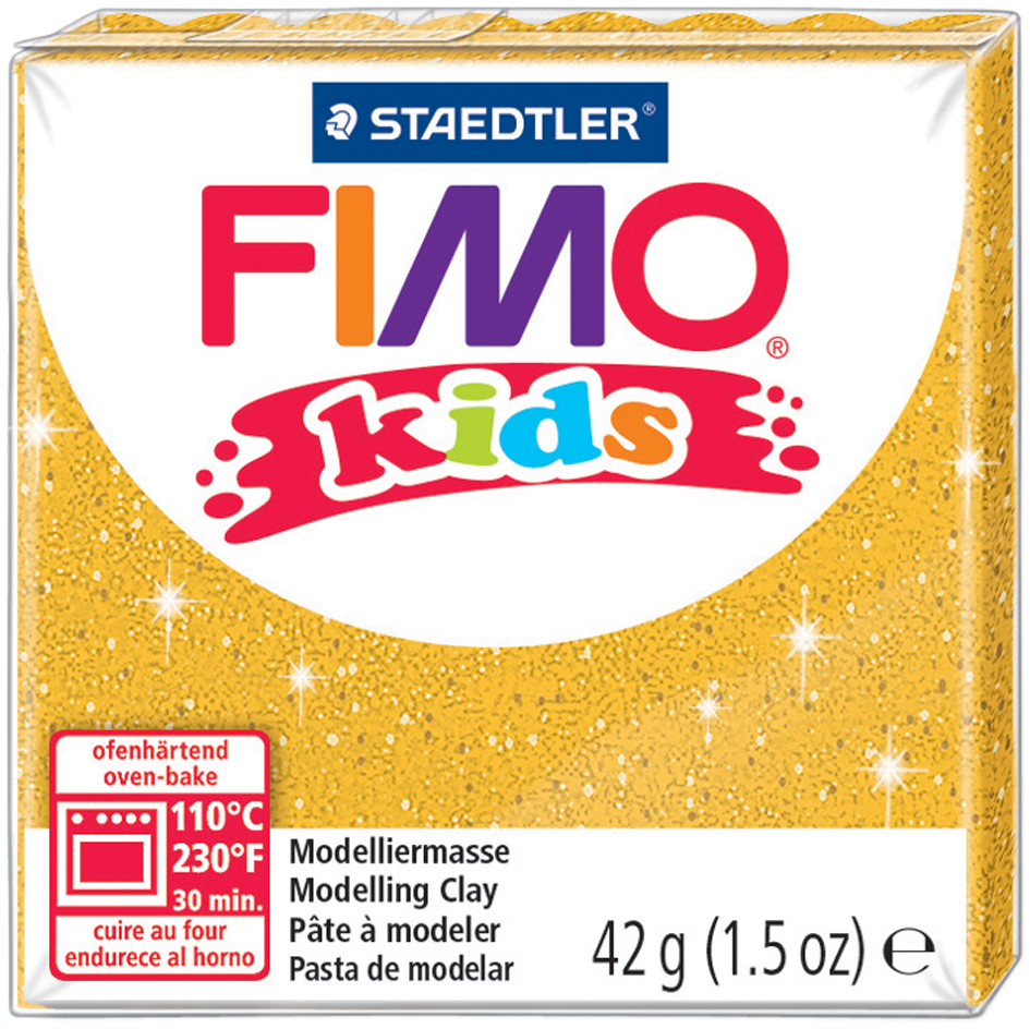 FIMO kids Modelliermasse, ofenhärtend, glitter-pink, 42 g von FIMO