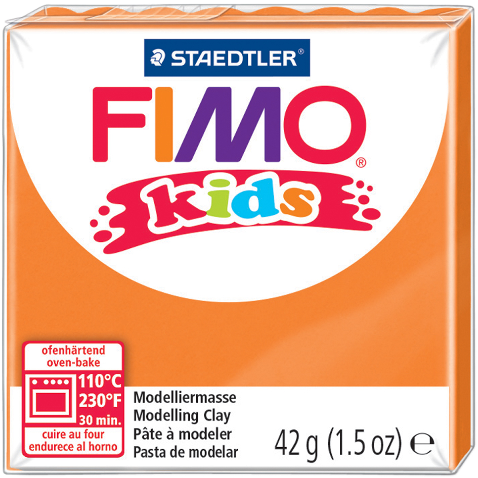 FIMO kids Modelliermasse, ofenhärtend, orange, 42 g von FIMO
