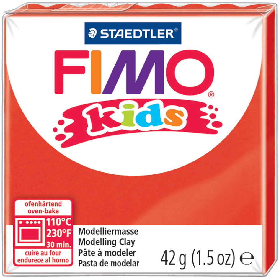 FIMO kids Modelliermasse, ofenhärtend, rot, 42 g von FIMO