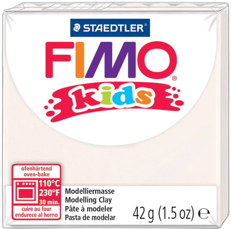 FIMO kids Modelliermasse, ofenhärtend, weiß, 42 g von FIMO
