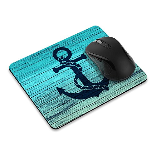 Fincibo Mauspad, rutschfest, rechteckig, mit blauem Anker, Holz, für Zuhause, Büro und Gaming-Schreibtisch Fincibo Mauspad, rutschfest, rechteckig, mit blauem Anker, Holz, für Zuhause, Büro und Gaming-Schreibtisch von FINCIBO