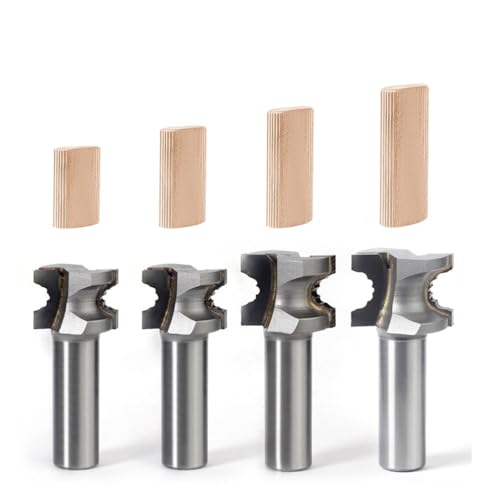 FIND BUY TOOL Oberfräsen-Bits Werkzeugsatz für Festool Domino Zapfen - Wolframkarbid - Gerader Schnitt - 4 Stück (5mm, 6mm, 8mm, 10mm) - Festool Domino Router Bits von FIND BUY TOOL