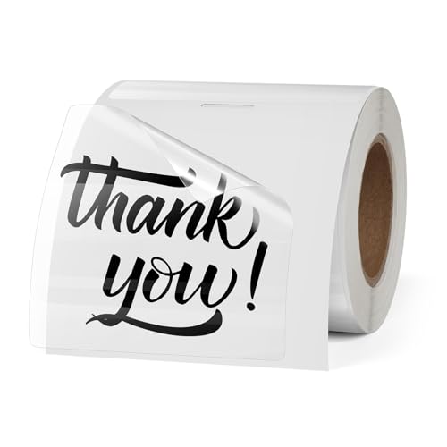 FINDAT Transparente Thermo-Etiketten 76 x 76 mm Vinyl Rolle Selbstklebende Klar Thermo-Aufkleber Wasserdichtes Rechteck Druckber Etiketten für Büro Logo Design QR Versand 200 Stück FINDAT Transparente Thermo-Etiketten 76 x 76 mm Vinyl Rolle Selbstklebende Klar Thermo-Aufkleber Wasserdichtes Rechteck Druckber Etiketten für Büro Logo Design QR Versand 200 Stück von FINDAT