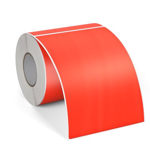 FINDAT Rot Thermo-Etiketten 100 x 150 mm Vinyl Rolle Selbstklebende Versandetiketten Wasserdichtes Rechteck Drucker Thermo-Aufkleber für Adress Barcode Büro Logo Design 250 Stück FINDAT Rot Thermo-Etiketten 100 x 150 mm Vinyl Rolle Selbstklebende Versandetiketten Wasserdichtes Rechteck Drucker Thermo-Aufkleber für Adress Barcode Büro Logo Design 250 Stück von FINDAT
