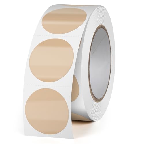 FINDAT Khaki 1" Runde Thermo-Etiketten Rollen Selbstklebende Drucker-Etiketten Kreis Vinyl Wasserdicht Klebepunkte Aufkleber für Büro Logo Design QR Versand 500 Stück Brown FINDAT Khaki 1" Runde Thermo-Etiketten Rollen Selbstklebende Drucker-Etiketten Kreis Vinyl Wasserdicht Klebepunkte Aufkleber für Büro Logo Design QR Versand 500 Stück Brown von FINDAT