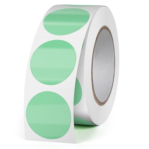 FINDAT Grün 1" Runde Thermo-Etiketten Rollen Selbstklebende Drucker-Etiketten Kreis Vinyl Wasserdicht Klebepunkte Aufkleber für Büro Logo Design QR Versand 500 Stück Green FINDAT Grün 1" Runde Thermo-Etiketten Rollen Selbstklebende Drucker-Etiketten Kreis Vinyl Wasserdicht Klebepunkte Aufkleber für Büro Logo Design QR Versand 500 Stück Green von FINDAT