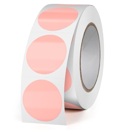 FINDAT Rosa 1" Runde Thermo-Etiketten Rollen Selbstklebende Drucker-Etiketten Kreis Vinyl Wasserdicht Klebepunkte Aufkleber für Büro Logo Design QR Versand 500 Stück Pink FINDAT Rosa 1" Runde Thermo-Etiketten Rollen Selbstklebende Drucker-Etiketten Kreis Vinyl Wasserdicht Klebepunkte Aufkleber für Büro Logo Design QR Versand 500 Stück Pink von FINDAT