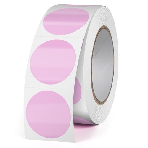 FINDAT Violett 1" Runde Thermo-Etiketten Rollen Selbstklebende Drucker-Etiketten Kreis Vinyl Wasserdicht Klebepunkte Aufkleber für Büro Logo Design QR Versand 500 Stück Purple FINDAT Violett 1" Runde Thermo-Etiketten Rollen Selbstklebende Drucker-Etiketten Kreis Vinyl Wasserdicht Klebepunkte Aufkleber für Büro Logo Design QR Versand 500 Stück Purple von FINDAT