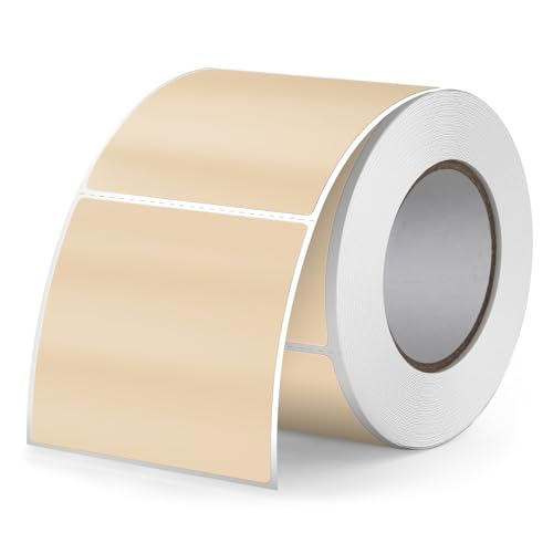 FINDAT Khaki Thermo-Etiketten 50 x 50 mm Vinyl Rolle Selbstklebende Thermo-Aufkleber Wasserdichtes Quadratische Drucker-Etiketten für Büro DIY Design Barcode Versand 500 Stück Brown FINDAT Khaki Thermo-Etiketten 50 x 50 mm Vinyl Rolle Selbstklebende Thermo-Aufkleber Wasserdichtes Quadratische Drucker-Etiketten für Büro DIY Design Barcode Versand 500 Stück Brown von FINDAT
