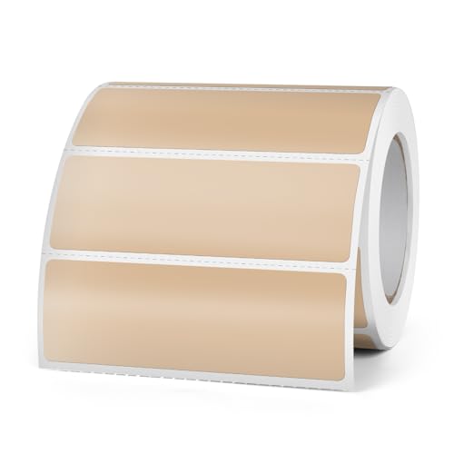 FINDAT Khaki Thermo-Etiketten 75 x 25 mm Vinyl Rolle Selbstklebende Thermo-Aufkleber Wasserdichtes Rechteck Drucker-Etiketten für Büro DIY Design Barcode Versand 500 Stück Brown FINDAT Khaki Thermo-Etiketten 75 x 25 mm Vinyl Rolle Selbstklebende Thermo-Aufkleber Wasserdichtes Rechteck Drucker-Etiketten für Büro DIY Design Barcode Versand 500 Stück Brown von FINDAT
