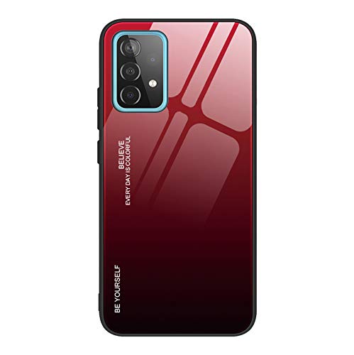 FINEONE Hülle für Samsung Galaxy A52 5G [Fancy Series] Handyhülle Glashülle Hybrid mit Weichem TPU Silikon Rahmen Anti Kratzer Stoßfest Bumper Case Hülle, 5 von FINEONE