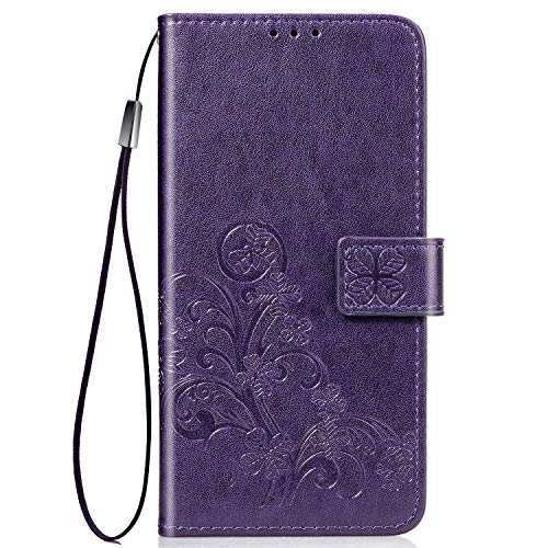 FINEONE Hülle für Xiaomi Mi Note 10 Pro Flip Wallet Case, Premium PU Leder Tasche Handyhülle, Kartensteckplätzen Schutzhülle Ständer Etui -Lila von FINEONE