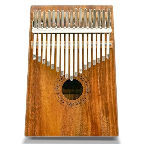 Kalimba 17 Schlüssel Daumenklavier Instrument Musikinstrumente Tragbares Finger Piano mit Lernanleitung, Schutzhülle, Stimmhammer Professionelle Kalimba Instrument für Kinder Erwachsene Anfänger von FINETHER