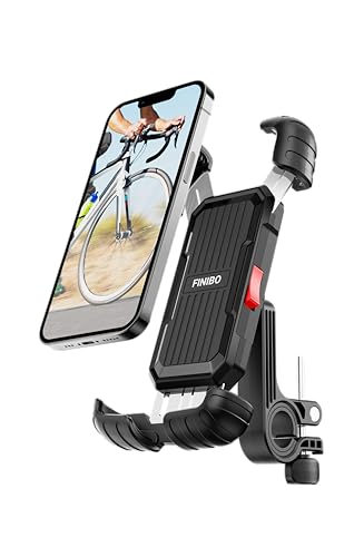 FINIBO Handyhalterung Fahrrad - Handy Motorrad: 360° Drehbar Abnehmbare Halterung Handy Fahrrad für iPh0ne 15 14 13 Series, Samsung, Huawei 4,7-7,0 Zoll Smartphone FINIBO Handyhalterung Fahrrad - Handy Motorrad: 360° Drehbar Abnehmbare Halterung Handy Fahrrad für iPh0ne 15 14 13 Series, Samsung, Huawei 4,7-7,0 Zoll Smartphone von FINIBO