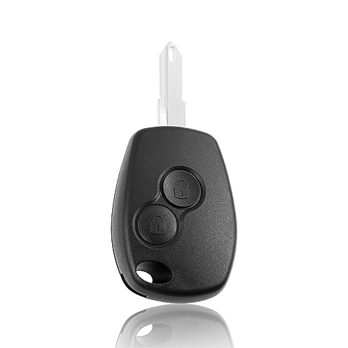 Autoschlüssel Gehäuse kompatibel mit Renault Clio Kangoo Master Modus Twingo Dacia Dokker Duster Lodgy Logan Sandera Stepway - Auto Schlüsselgehäuse Pilot Fob Autoschlüssel 2 Tasten von FINTERRY