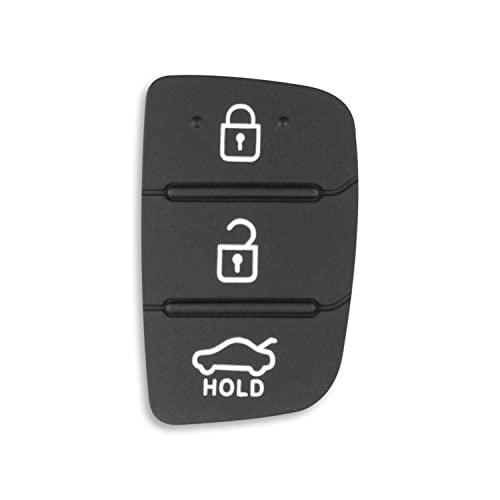 Autoschlüssel Tastenfeld 3 Tasten Kompatibel mit Hyundai i20 i30 ix20 ix35 Tucson Santa Fe - Auto Schlüsselgehäuse Pilot Autoschlüssel von FINTERRY