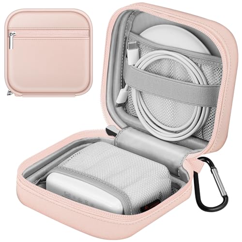 FINPAC Storage Tasche für MacBook Ladegerät, Kleiner Elektronische Tasche für Laptop Zubehör, Magic Mouse, USB Flash Disk, Kabel, Power Bank Aufbewahrungskoffer Organizer für Reise Arbeit, Rosa von FINTIE