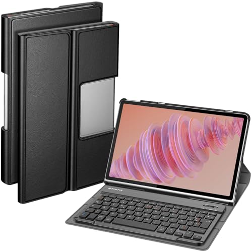 FINTIE Tastatur Hülle für Lenovo Tab Plus (TB351FU) 11.5 Zoll 2024 Tablet, Ultradünn leicht mit magnetisch Abnehmbarer Deutsches QWERTZ Bluetooth Keyboard, Schwarz von FINTIE
