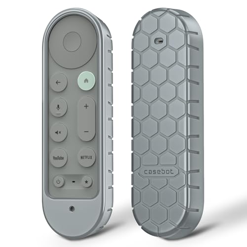 Fintie Fernbedienung Hülle für Google TV Streamer (4K) Voice Search Remote 2024 - [Bienenstock Serie] Leichte rutschfeste Stoßfeste Silikon Schutzhülle Slim Case Cover, Hasel von FINTIE