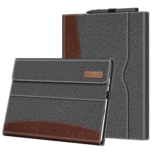 Fintie Hülle für Microsoft Surface Pro 11/10 / 9 (2024-2022) 13 Zoll - Multi-Sichtwinkel Kunstleder Tasche Schutzhülle mit Dokumentschlitze Stift Halter, Type Cover Kompatibel, Braun von FINTIE