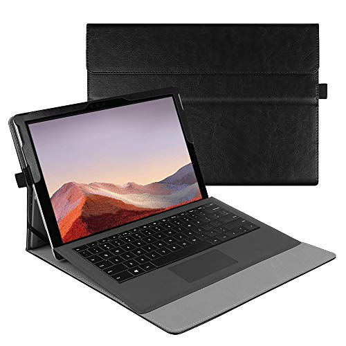 Fintie Hülle für Microsoft Surface Pro 7+/ 7/6/ 5/4/ 3 Tablet 12.3 Zoll - Multi-Sichtwinkel Hochwertige Tasche Schutzhülle aus Kunstleder, Type Cover kompatibel, Vintage Schwarz Fintie Hülle für Microsoft Surface Pro 7+/ 7/6/ 5/4/ 3 Tablet 12.3 Zoll - Multi-Sichtwinkel Hochwertige Tasche Schutzhülle aus Kunstleder, Type Cover kompatibel, Vintage Schwarz von FINTIE