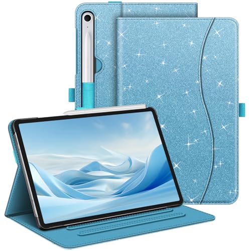 Fintie Hülle für Samsung Galaxy Tab S10 FE/ S9 FE 5G 10.9 Zoll/Tab S9 11 Zoll, Multi-Winkel Viewing Schutzhülle mit Tasche, Auto Sleep/Wake, Glitzer Blau Fintie Hülle für Samsung Galaxy Tab S10 FE/ S9 FE 5G 10.9 Zoll/Tab S9 11 Zoll, Multi-Winkel Viewing Schutzhülle mit Tasche, Auto Sleep/Wake, Glitzer Blau von FINTIE