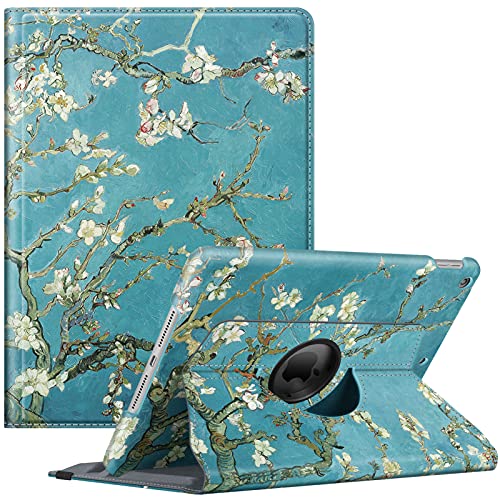 Fintie Rotierende Hülle für iPad 9th Generation (2021) / 8th Generation (2020) / 7th Gen (2019) 10.2 Zoll - 360 Grad drehbarer Ständer Cover mit Stifthalter, Auto Wake Sleep, Blossom von FINTIE