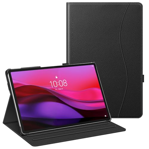 Fintie Schutzhülle für Lenovo Yoga Pad Pro AI 32,3 cm (12,8 Zoll) TB520FU / Yoga Tab Plus 12,8 Zoll Tablet, Multi-Winkel-Viewing Folio Cover mit Tasche, Auto Wake/Sleep, Schwarz von FINTIE