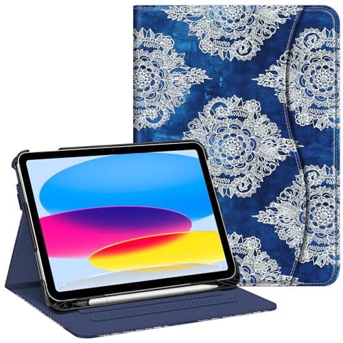 Fintie Schutzhülle für iPad 10. Generation, 10,9 Zoll (27,7 cm); Modell 2022, Standfunktion mit mehreren Betrachtungswinkeln, Stifthalter und Tasche, automatische Ab- und Einschaltung, Blau (Indigo von FINTIE