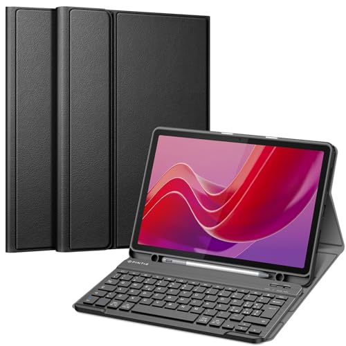 FINTIE Tastatur [Italian Layout] Kompatibel mit Lenovo Tab M11 (TB330) 11" 2024 - Harte und dünne Multi-Positions-Hülle, Schwarz von FINTIE