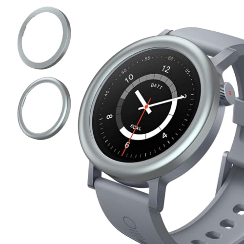 FIOPAZ 2 Stück für CMF Watch Pro 2 Lünette Ring, Stoßstangenschutz für CMF Watch Pro2 Metall rund + Ringblende, Anti-Kratz-Stoßstangenschutz, ohne Bildschirm (grau) von FIOPAZ