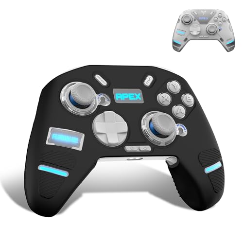 Silikon-Schutzhülle für FlyDigi Apex 4, weiche Schutzhülle nur für APEX 4 Controller, sturz-, staub- und kratzfest, für FlyDigi Apex4 Wireless PC Controller Schutzhülle (schwarz) von FIOPAZ