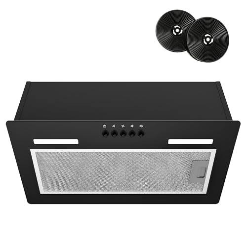 FIREGAS Dunstabzugshaube 52 cm - Moderner Abluft/Umluft Dunstabzug mit LED-Beleuchtung, 3 Geschwindigkeitsstufen, 350 m³/h, Leise & Effizient von FIREGAS