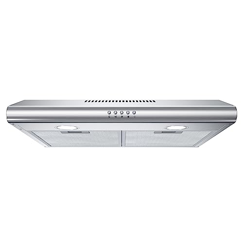FIREGAS Dunstabzugshaube 60 cm mit bürstenlosem DC-Motor,Stromsparend,3 Leistungsstufen,Umluft oder Abluftbetrieb,Unterbauhaube mit runde LED,Edelstahl Abzugshaube FIREGAS Dunstabzugshaube 60 cm mit bürstenlosem DC-Motor,Stromsparend,3 Leistungsstufen,Umluft oder Abluftbetrieb,Unterbauhaube mit runde LED,Edelstahl Abzugshaube von FIREGAS