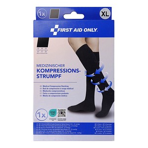 FIRST AID ONLY Kompressionsstrümpfe, geschlossene Spitze schwarz Größe XL 1 St. von FIRST AID ONLY