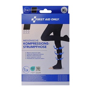 FIRST AID ONLY Kompressionsstrumpfhose, offene Spitze schwarz Größe XL 1 St. von FIRST AID ONLY