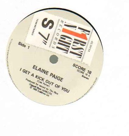 ELAINE PAIGE - I GET A KICK OUT OF YOU - 7 inch vinyl / 45 von FIRST