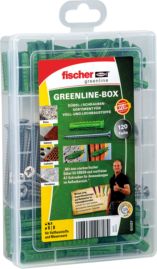 FD 531227 - Meister-Box greenline SX + S A2, 120-teilig von FISCHER BEFESTIGUNGSSYSTEME