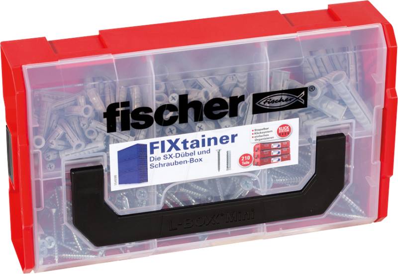 FD 532891 - FIXtainer - SX-Dübel u Schr.-Box, 210-teilig von FISCHER BEFESTIGUNGSSYSTEME