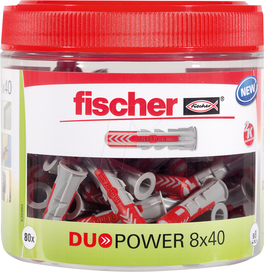 FD 535982 - DUOPOWER 8x40 Dose, 80-teilig von FISCHER BEFESTIGUNGSSYSTEME