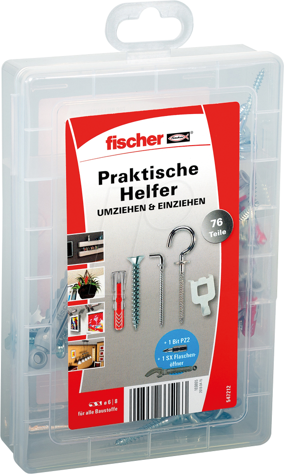 FD 547212 - Praktische Helfer Umzug DUOPOWER 5,6, 76-teilig von FISCHER BEFESTIGUNGSSYSTEME