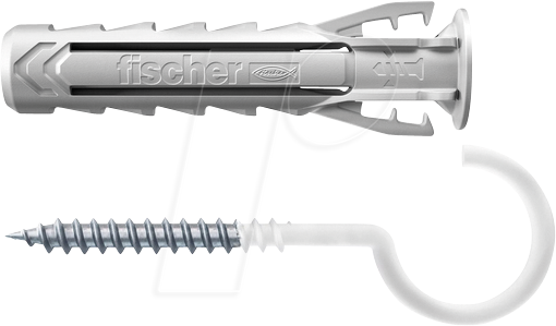 FD 567834 - Dübel + Rundhaken, SX Plus 6x30 RH N K, 4-teilig von FISCHER BEFESTIGUNGSSYSTEME