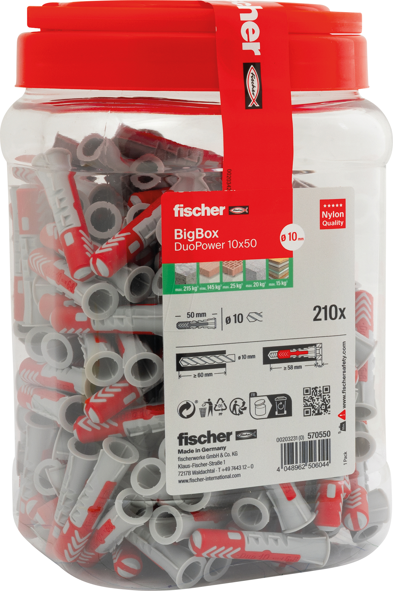 FD 570550 - DuoPower 10x50 BigBox, 210 Stück FD 570550 - DuoPower 10x50 BigBox, 210 Stück von FISCHER BEFESTIGUNGSSYSTEME