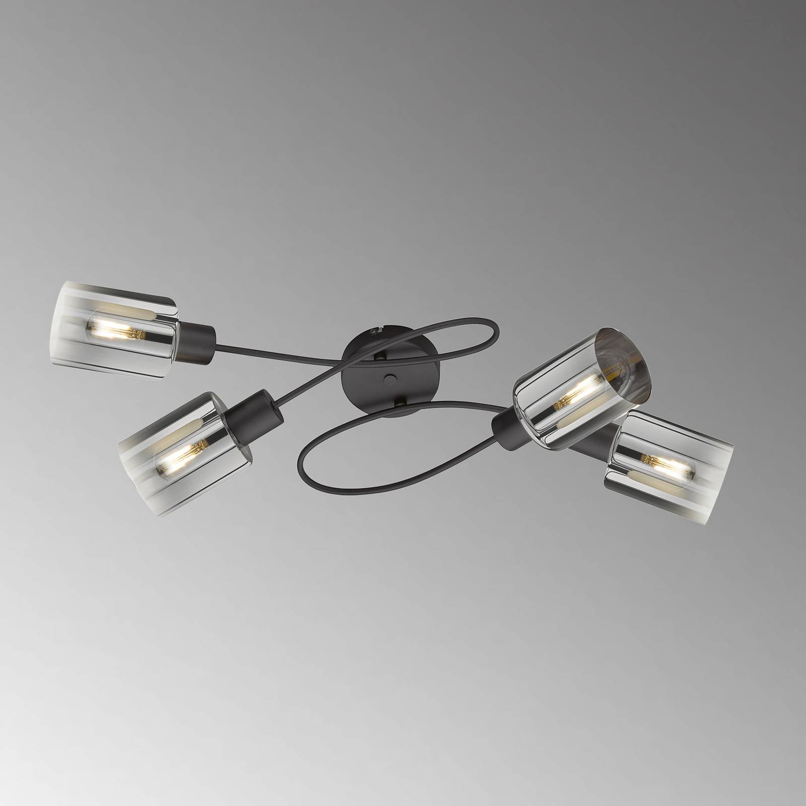 Deckenlampe Iska mit Armen, vierflammig Deckenlampe Iska mit Armen, vierflammig von FISCHER & HONSEL