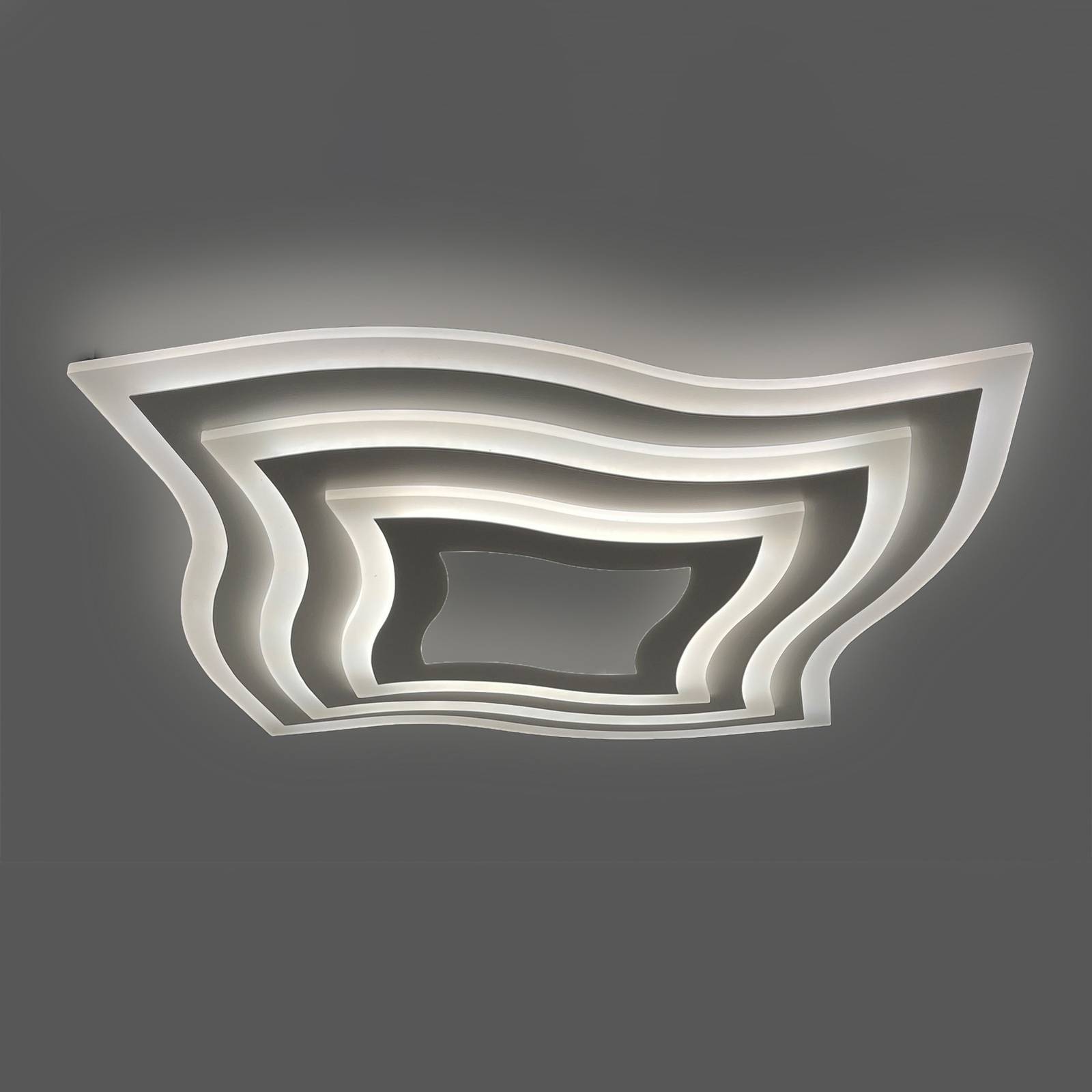 LED-Deckenleuchte Gorden, geschwungen, CCT, 60 cm von FISCHER & HONSEL
