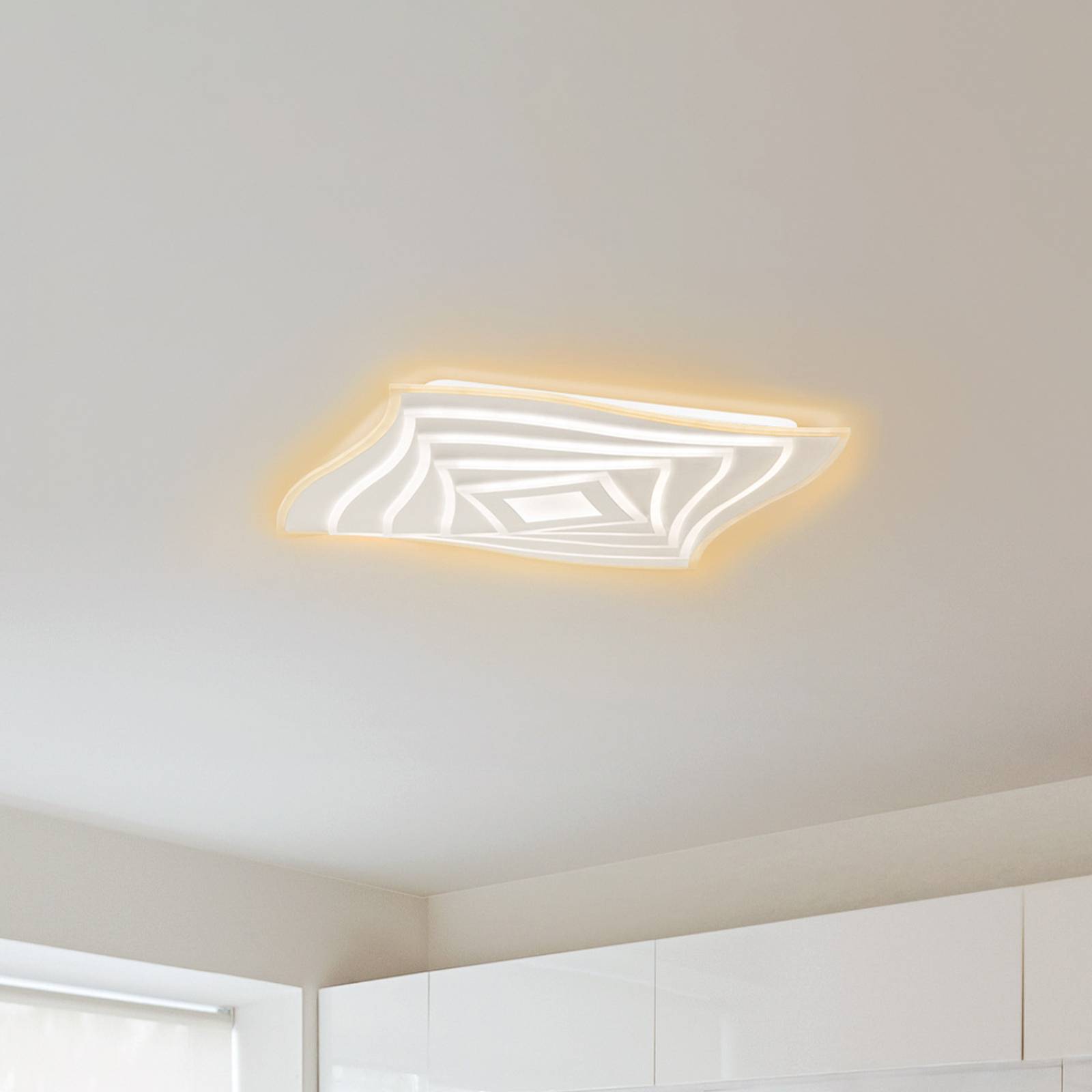 LED-Deckenleuchte Hero, weiß, 50 x 50 cm, Metall, CCT, RGB LED-Deckenleuchte Hero, weiß, 50 x 50 cm, Metall, CCT, RGB von FISCHER & HONSEL