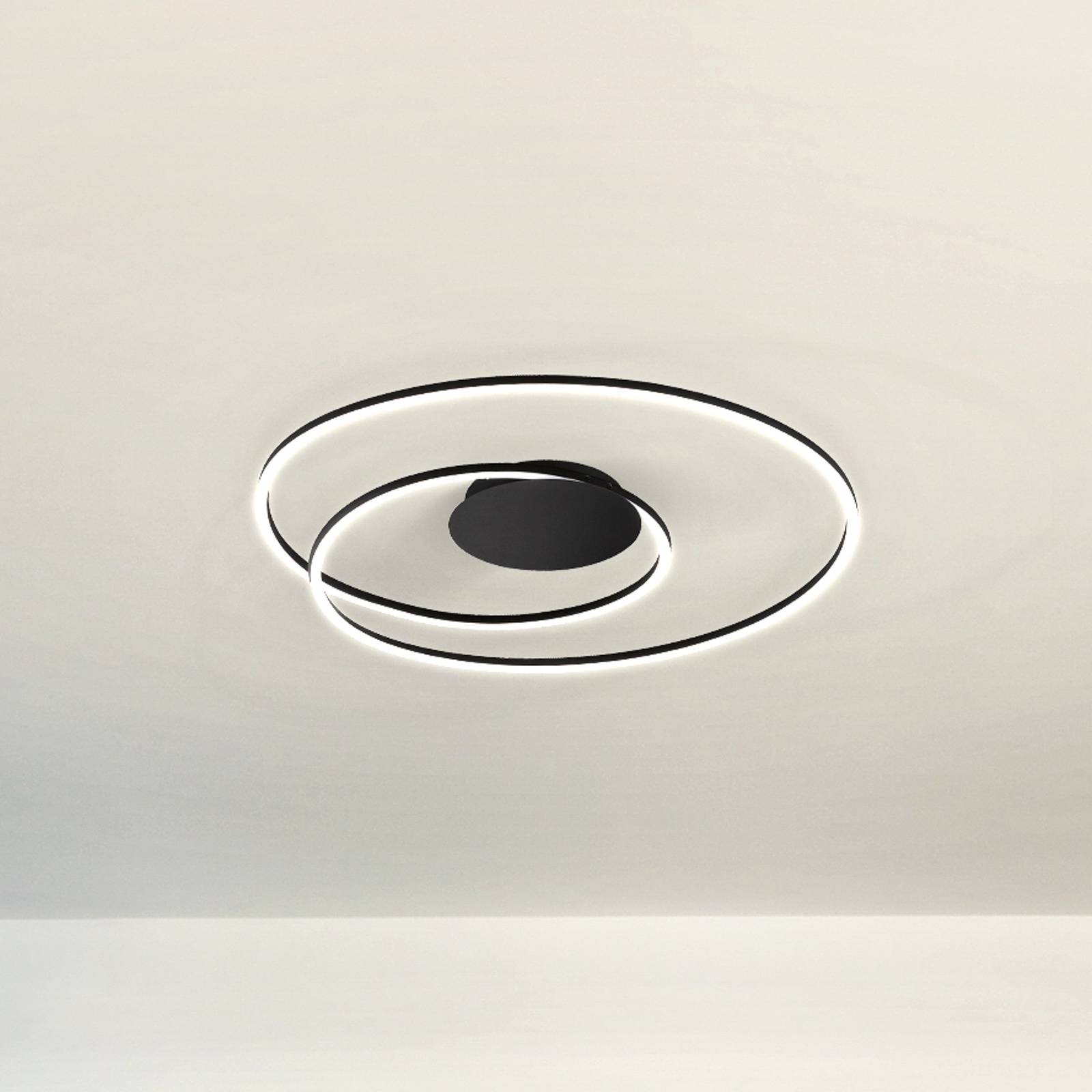 LED-Deckenleuchte Holy Ø 68cm sandschwarz LED-Deckenleuchte Holy Ø 68cm sandschwarz von FISCHER & HONSEL