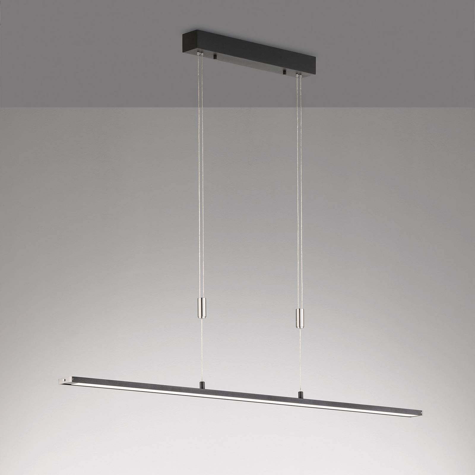 LED-Hängelampe Metz TW, CCT, Länge 120 cm, schwarz von FISCHER & HONSEL