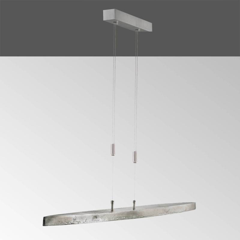 LED-Hängeleuchte Colmar, CCT, nickel, Länge 106 cm von FISCHER & HONSEL