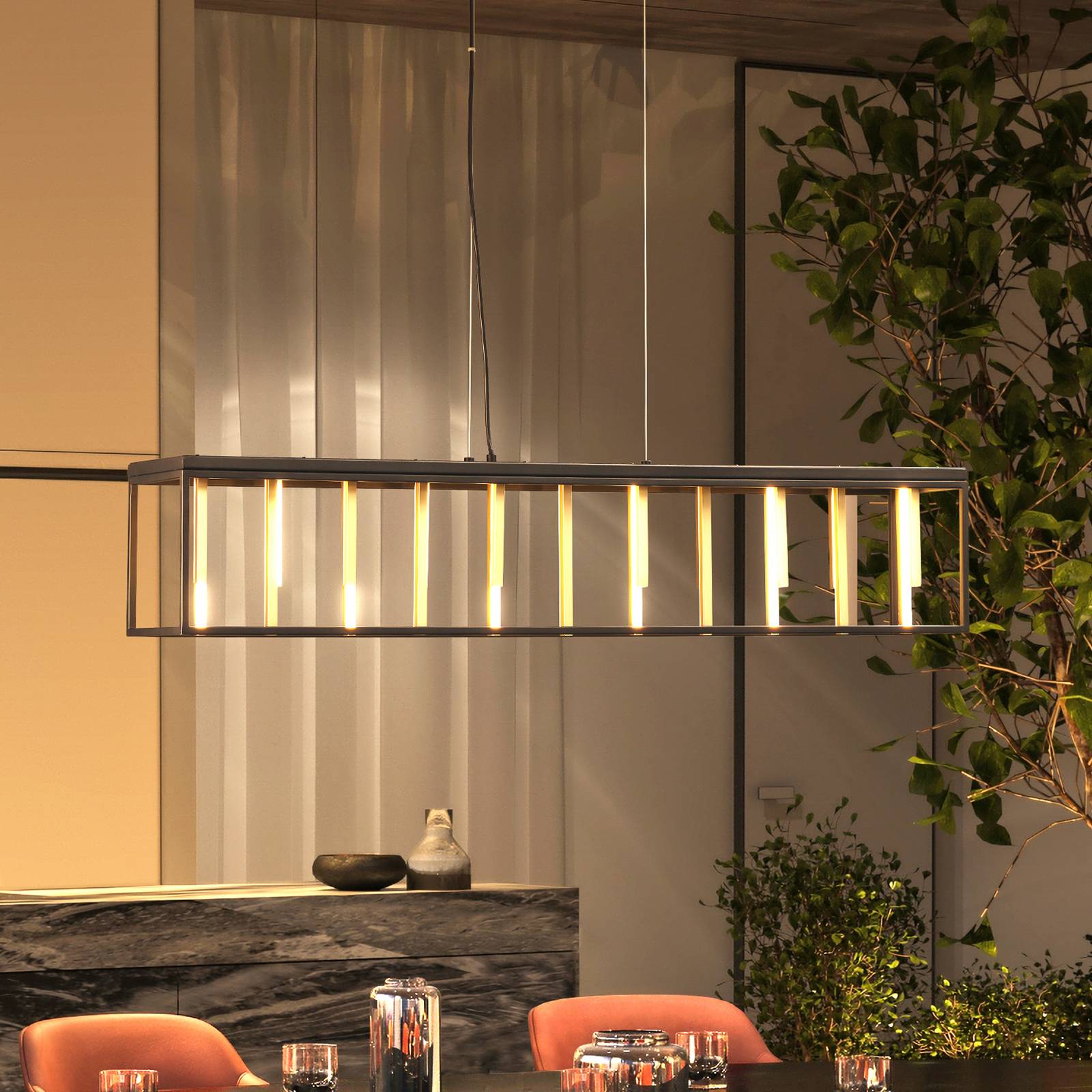 LED-Pendelleuchte Grid, Metall, Remote, CCT, dimmbar LED-Pendelleuchte Grid, Metall, Remote, CCT, dimmbar von FISCHER & HONSEL